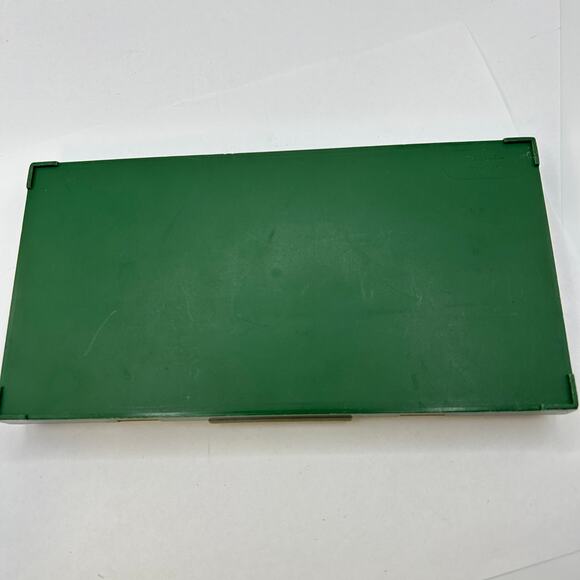 Vintage Faber Castell Pencil Case Green Rectangle Empty drawing utensil holder - Picture 12 of 13